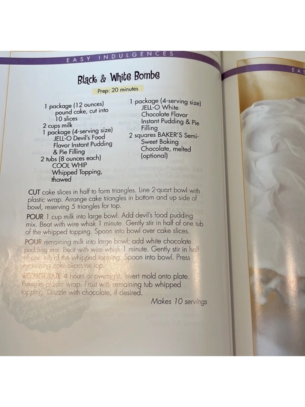 Celebrate With Cool Whip Cookbook Recipes HC Book